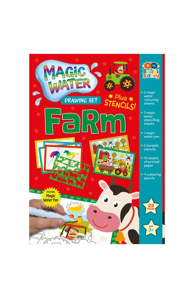 Buddy & Barney Magic Water Drawing Set, Animal Themed Activity, Kids 3+, Main, color, Multicolored