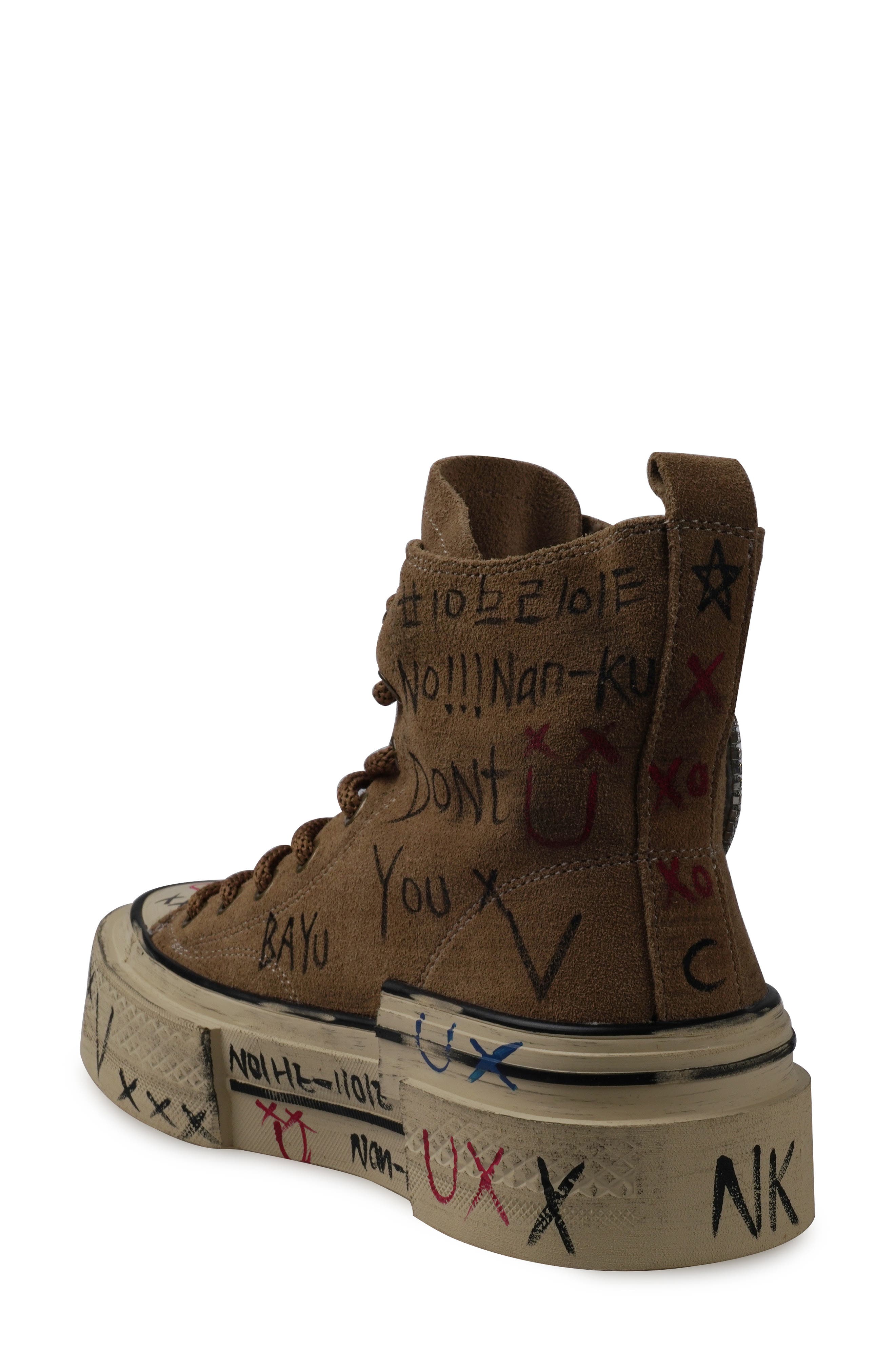 ZIGI Holland Happy Face Lug Sole High Top Sneaker, Alternate, color, 