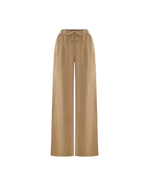 Ciel 100% Linen Wide-Leg Pants