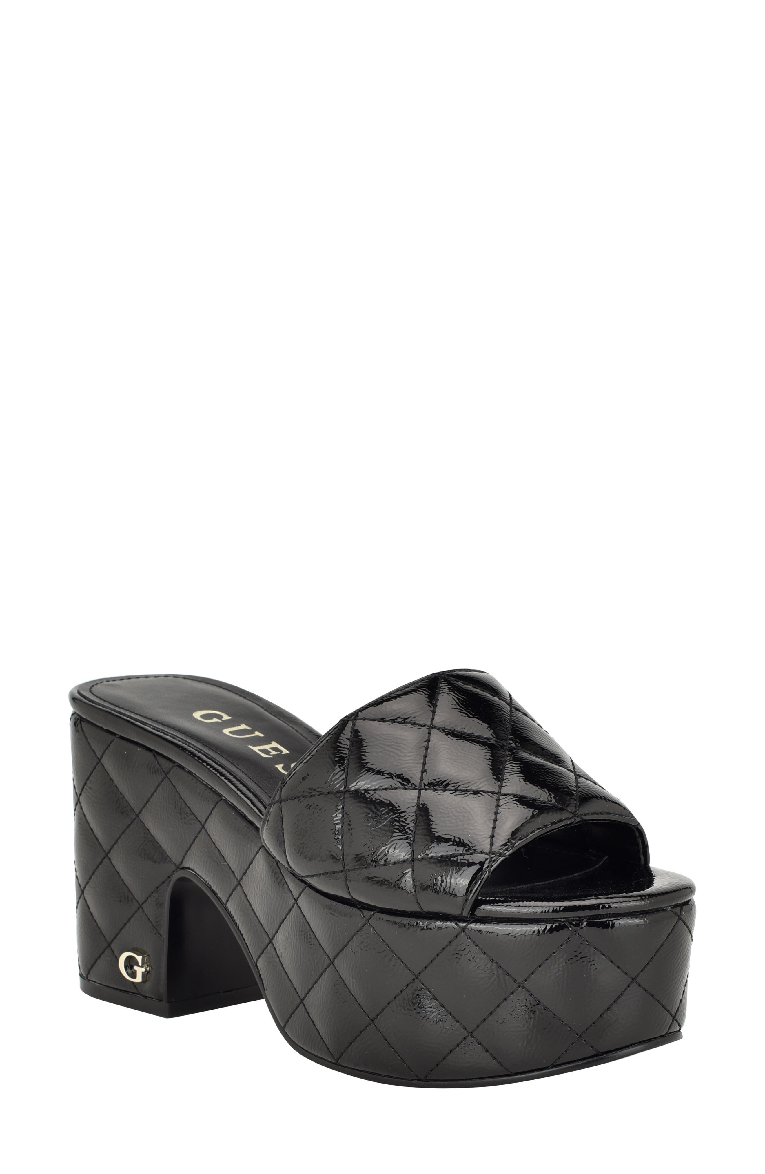 GUESS Yanni Platform Slide Sandal, Main, color, 