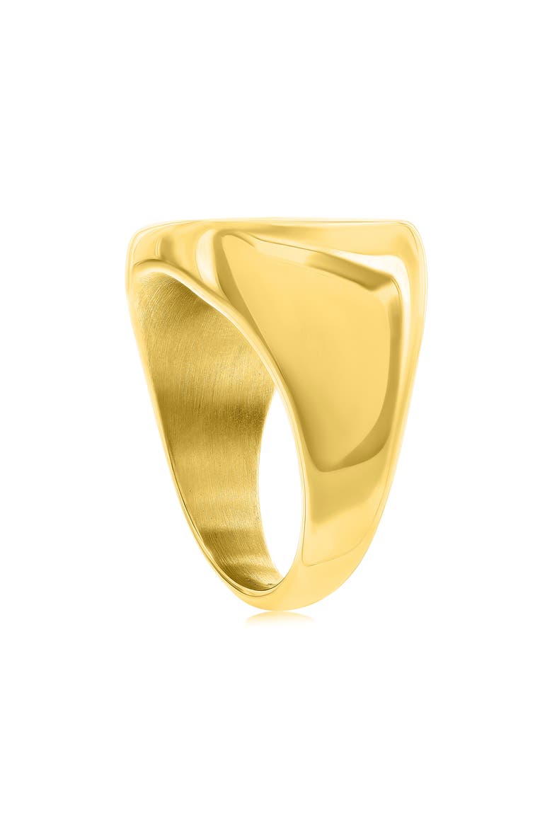 Men's Square Ring, Main, color, GOLD