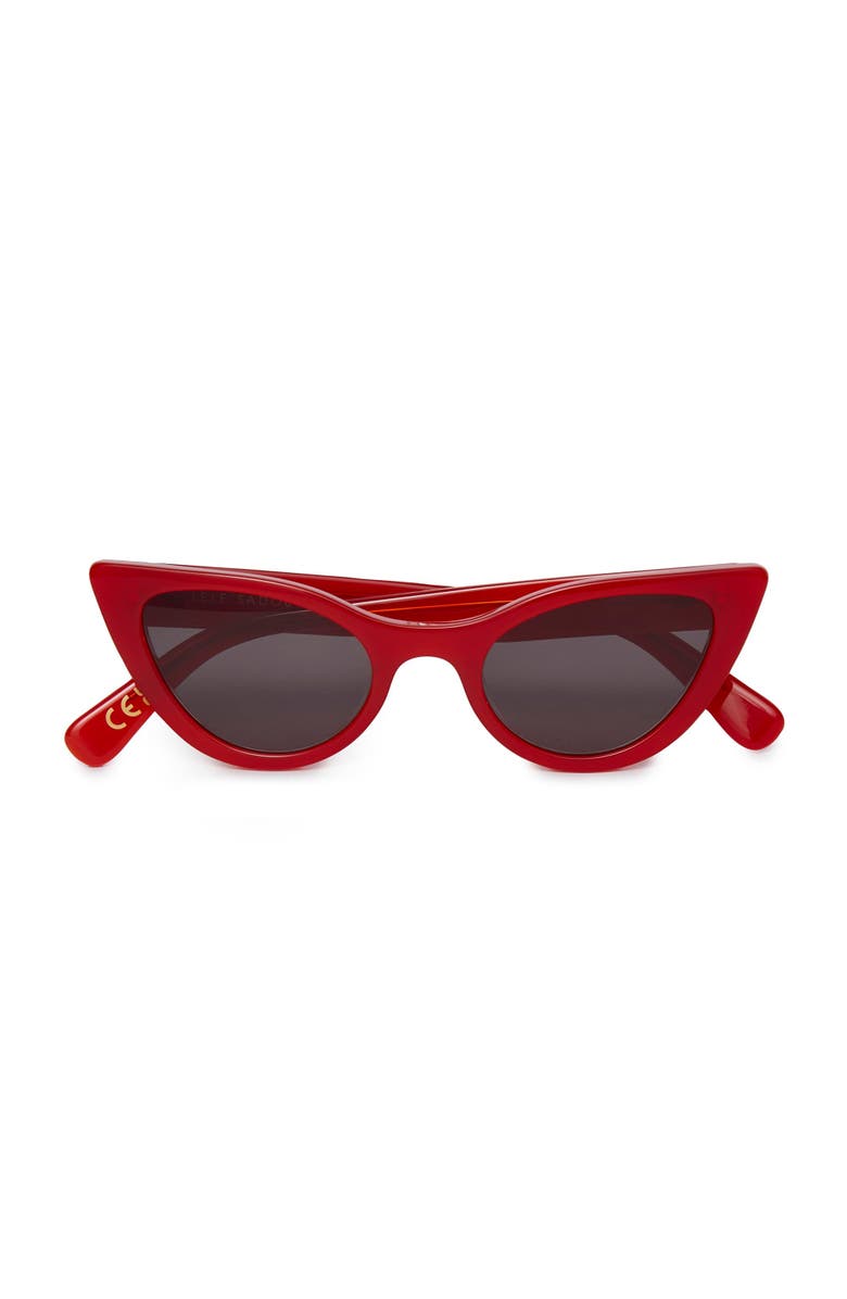 Lele Sadoughi Mykonos Cat Eye Sunglasses, Main, color, Red 600