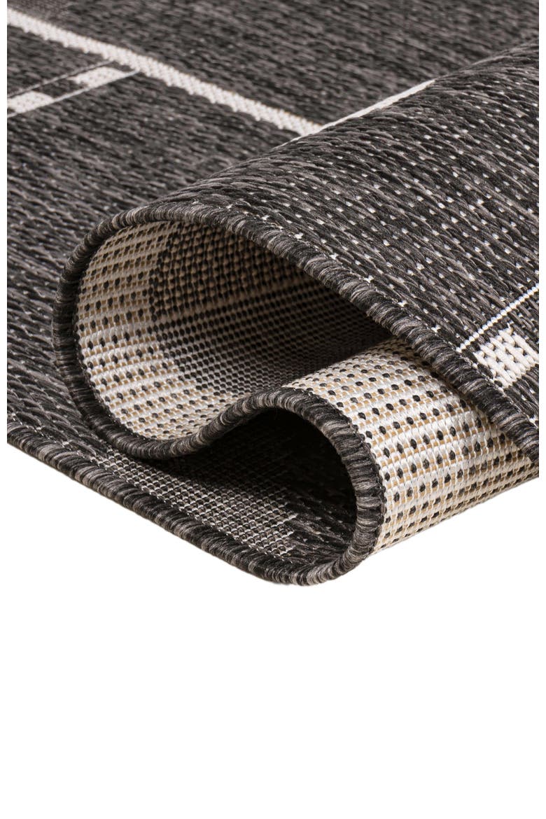 Soren Modern Geometri Indoor/Outdoor Area Rug, Alternate, color, Black/Cream