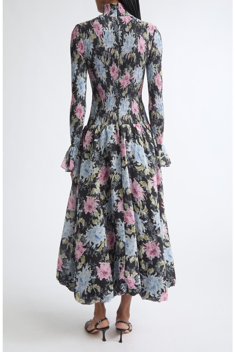 Ikat Dahlia Ismene Midi Dress, Alternate, color, BLACK MULTI