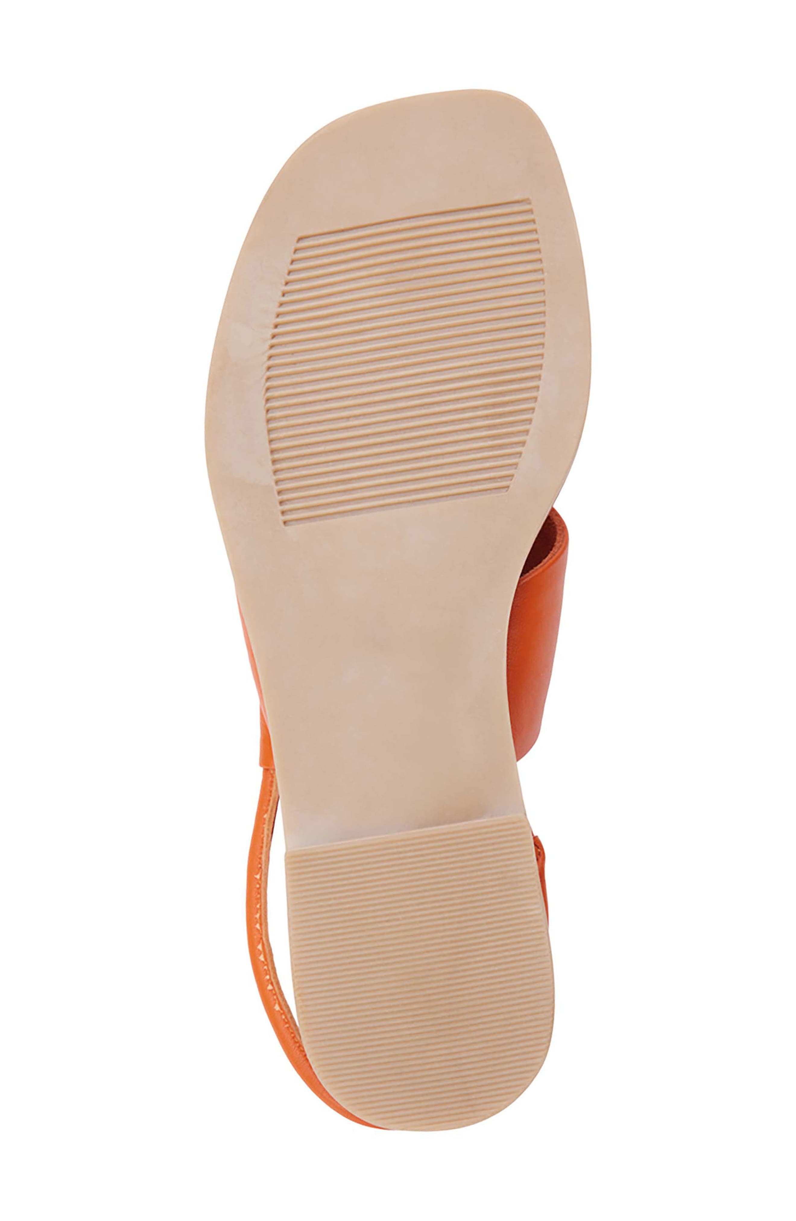 Shayla Asymmetric Slingback Sandal, Alternate, color, ORANGE