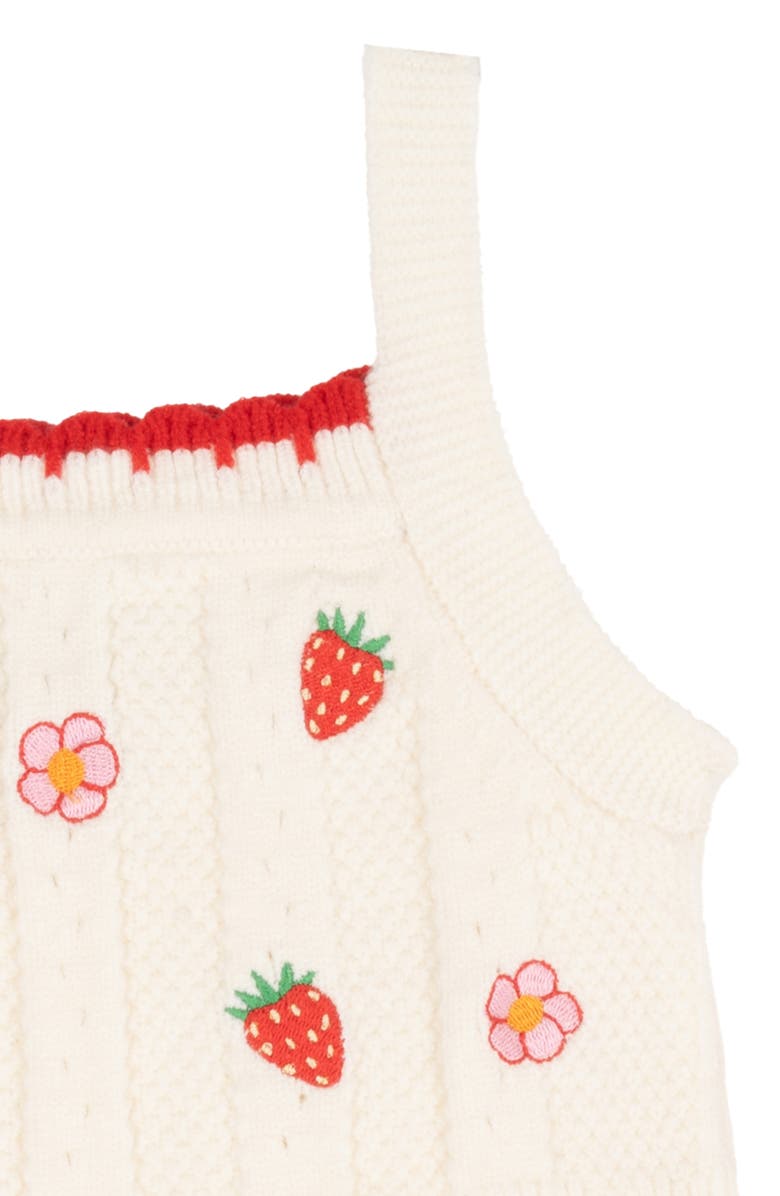 Rare Editions Scallop Sweater Tank & Paperbag Shorts Set, Alternate, color, Off White