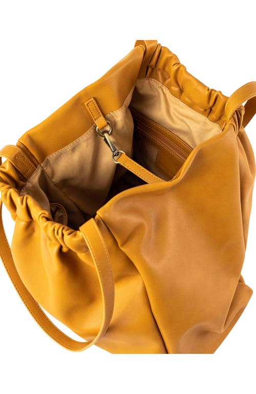 Urban Originals Paradise Faux Leather Tote Bag In Mustard