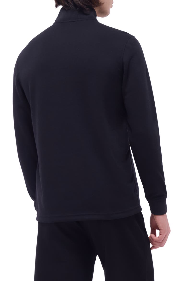 Quilted Quarter Zip Performance Pullover, Alternate, color, BLACK