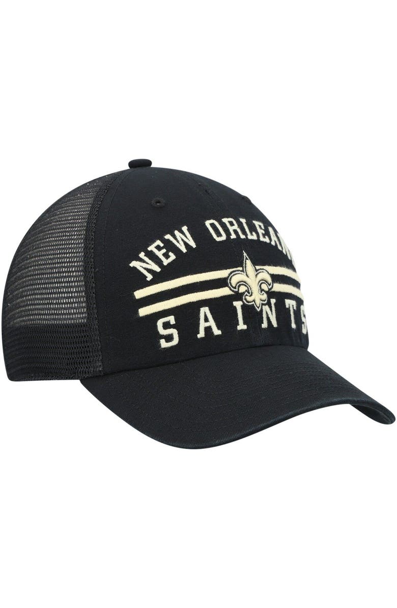 '47 Men's '47 Black New Orleans Saints Highpoint Trucker Clean Up Snapback Hat, Alternate, color, 
