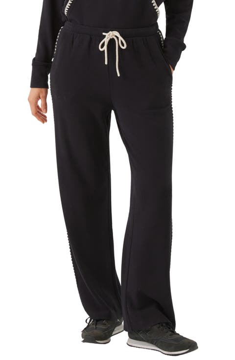 Edge Stitch Wide Leg Sweatpants
