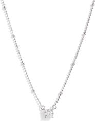 Nordstrom Demi Fine Solitaire Cubic Zirconia Necklace