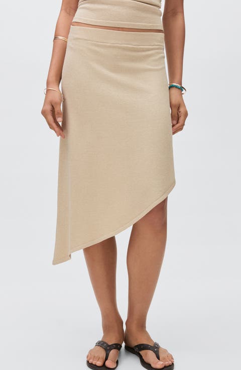 Asymmetric Midi Skirt