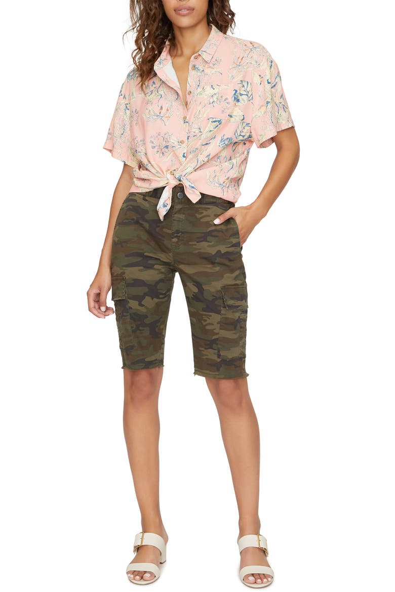Resort Button-Up Shirt, Alternate, color, BEACH BABE