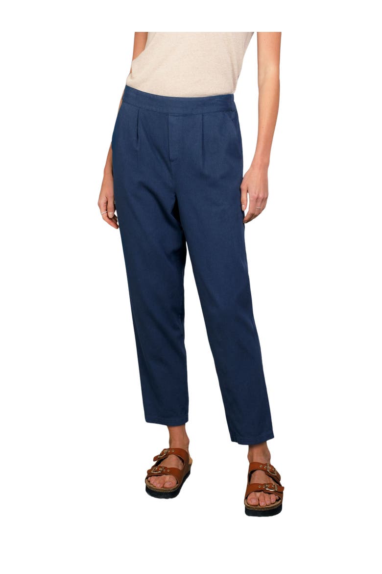Twill Tapered Pull On Pants, Main, color, DARK NAVY
