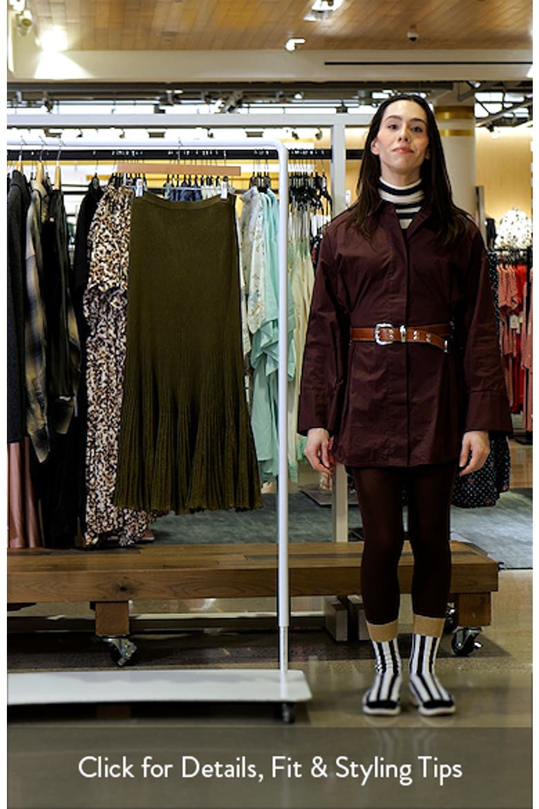 Vera Metallic Pleated Midi Skirt video