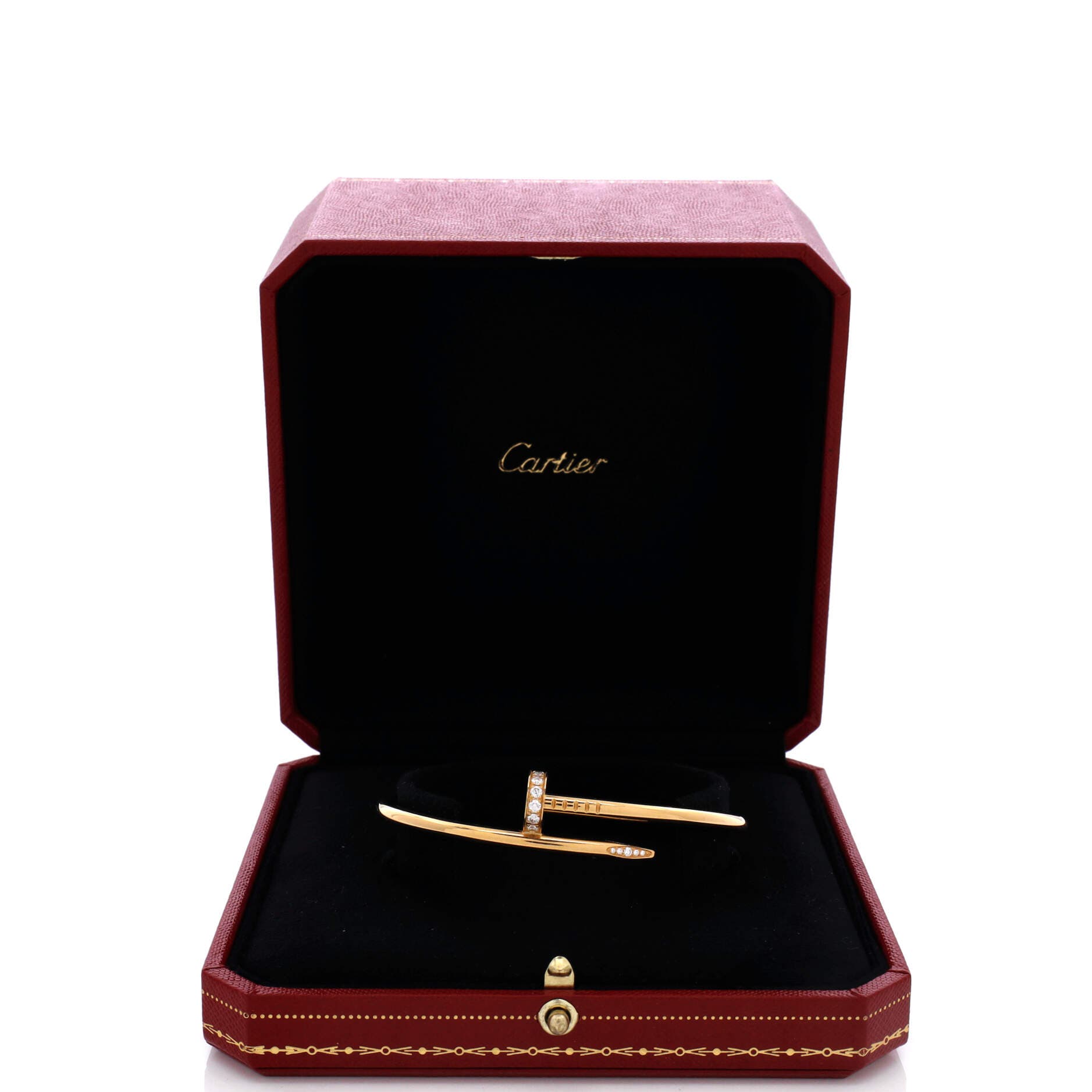 Juste un Clou Bracelet 18K Yellow Gold with Diamonds Classic, Alternate, color, Metallic Gold