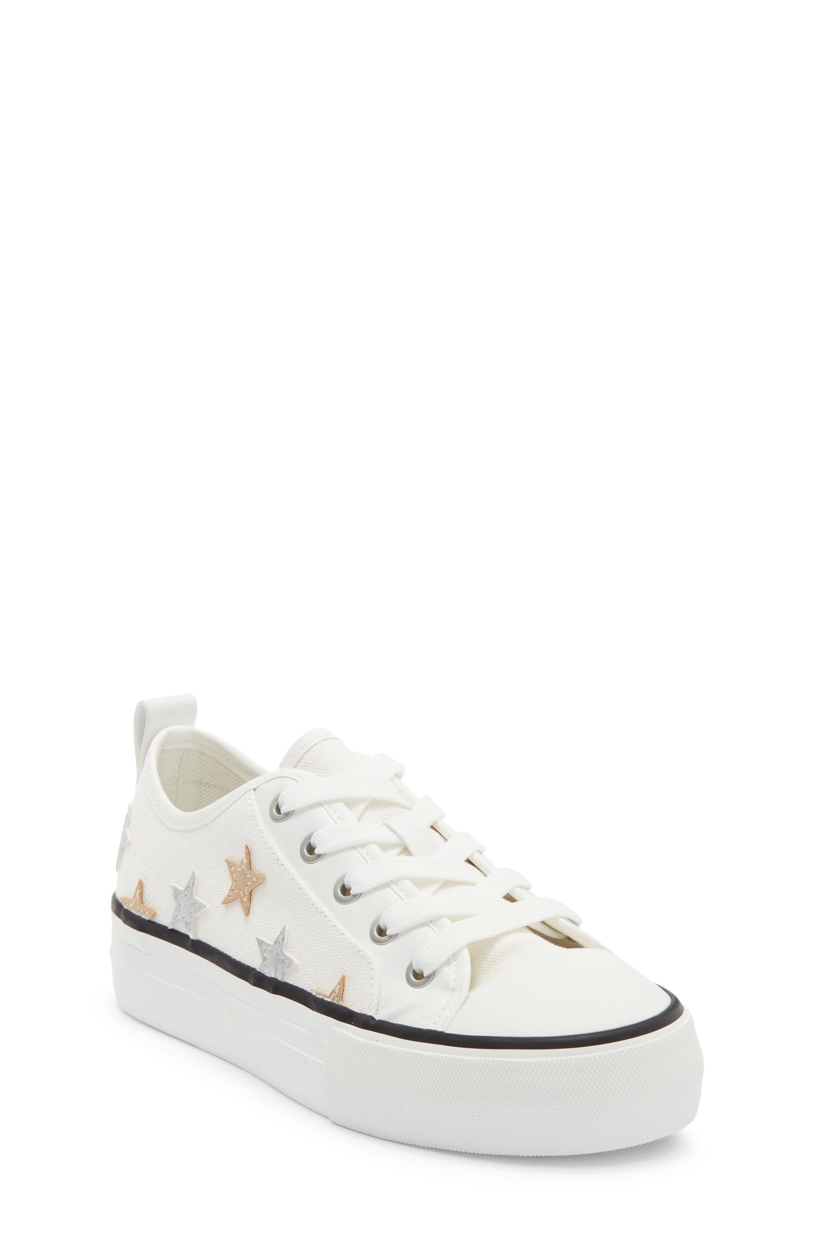 Nina Kids' Follie Star Sneaker, Main, color, White