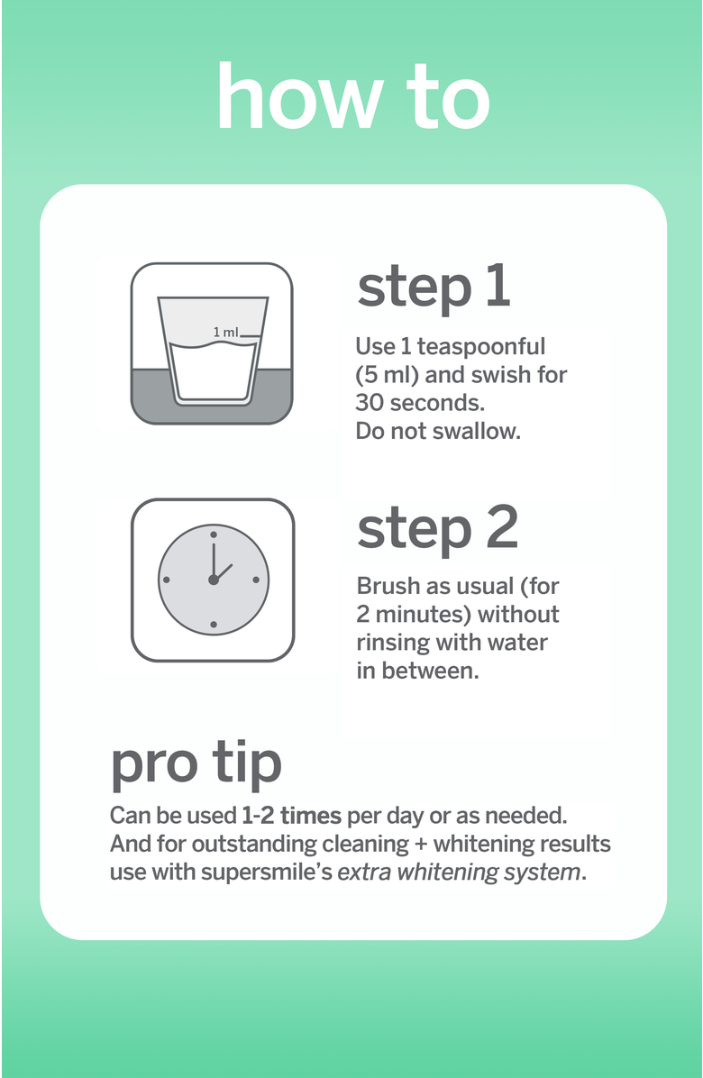 Supersmile Jumbo Extra White Pre-Rinse, Alternate, color, White