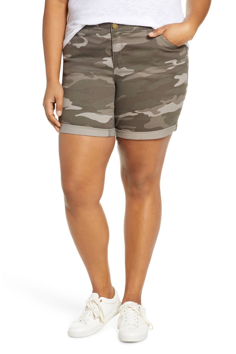 'Ab'Solution Camo Twill Shorts (Nordstrom Exclusive), Main, color, MR MUSHROOM