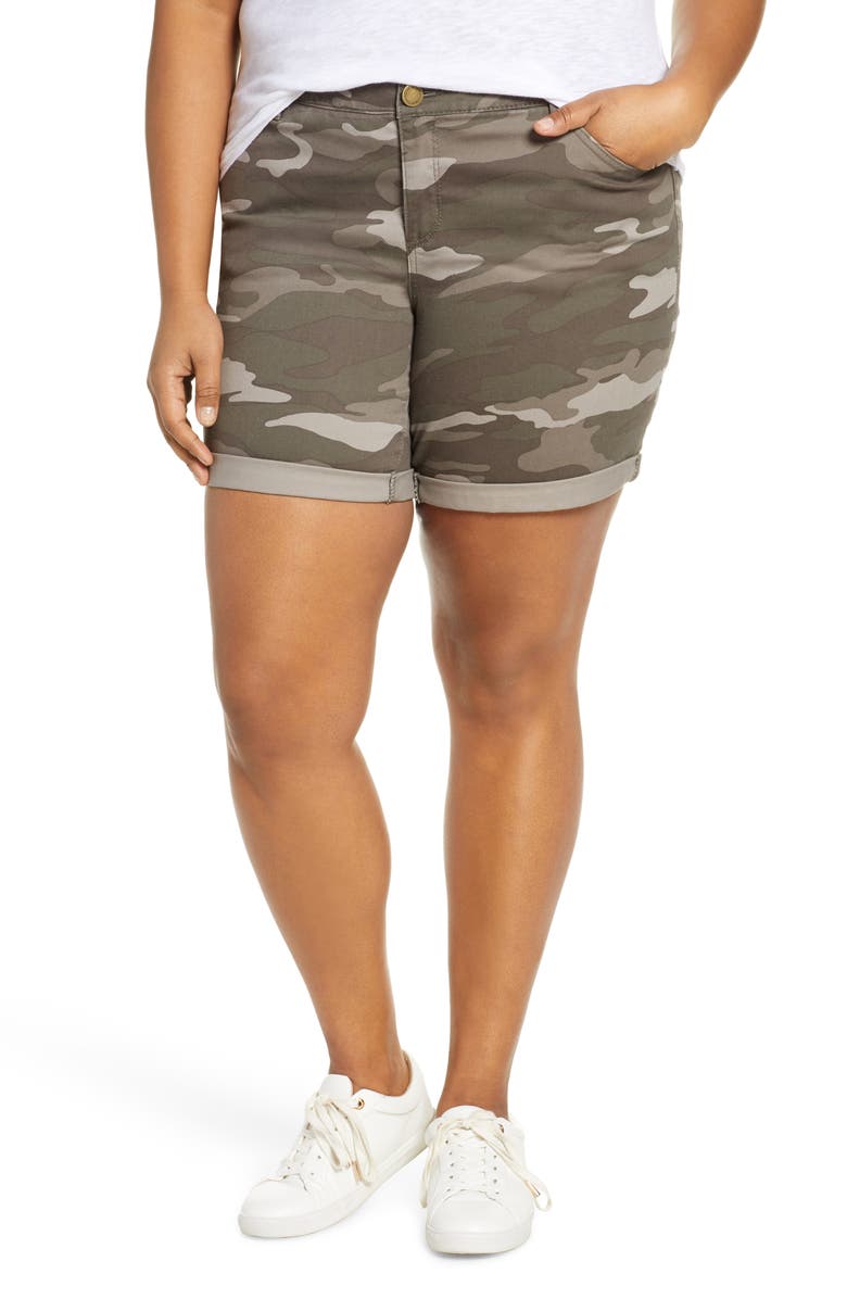 Wit & Wisdom 'Ab'Solution Camo Twill Shorts, Main, color,
