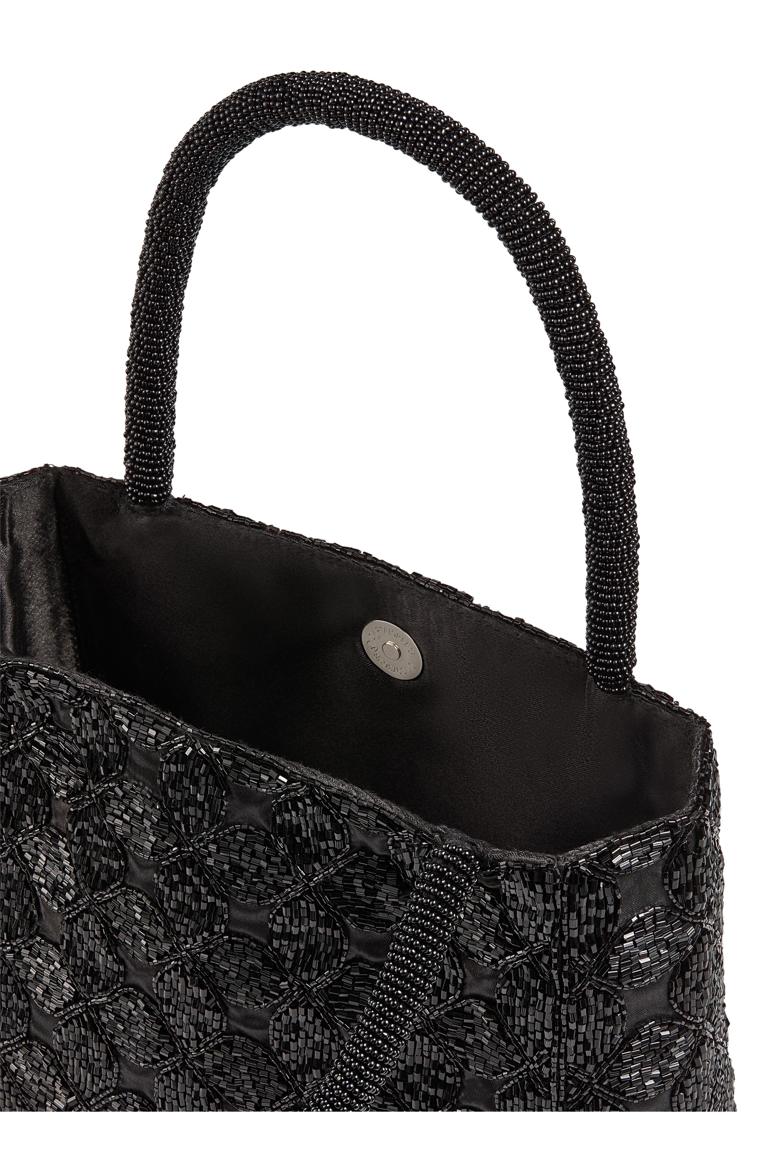 LK Bennett Valerie Bungle Bead Top Handle Bag, Alternate, color, Black