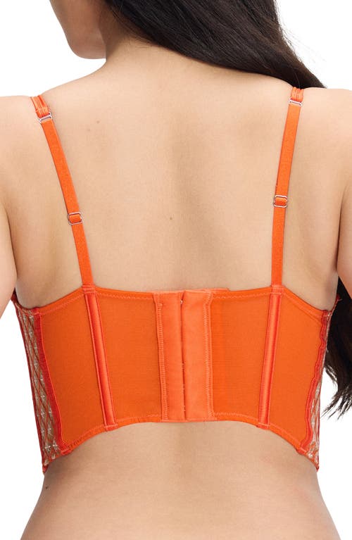 Savage X Fenty Lil' Tied Up Bustier In Orange