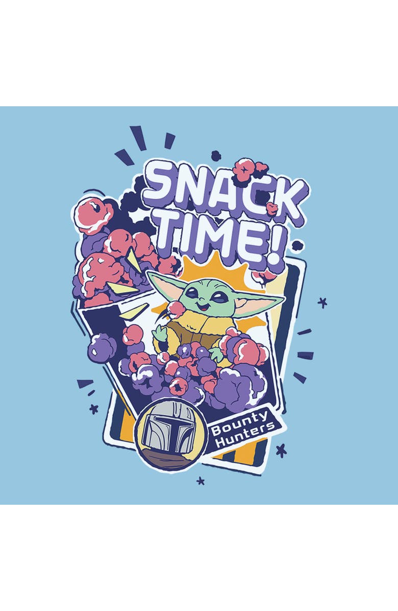 Star Wars: The Mandalorian and Grogu Boy's Star Wars The Mandalorian and Grogu The Child Happy Snack Time Graphic T-Shirt, Alternate, color, Light Blue