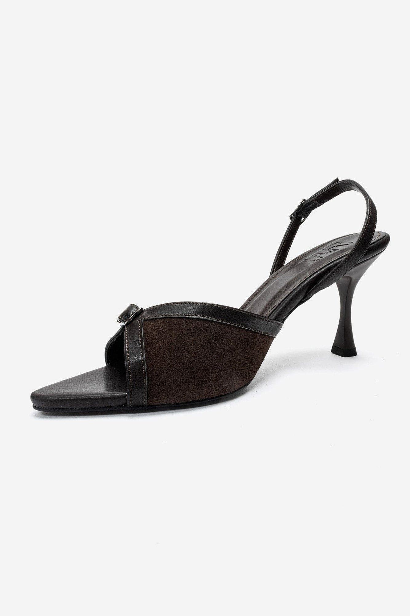 Ulea Stiletto Strap Sandal, Alternate, color, Brown Suede