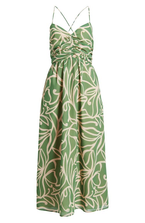 Lost + Wander Floral Lane Midi Dress In Multi