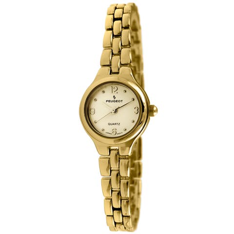 Petite Round Self Adjustable Link Bracelet Watch- 22MM