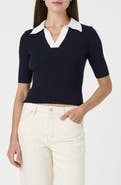 French Connection Polo Collar Ribbed Sweater
