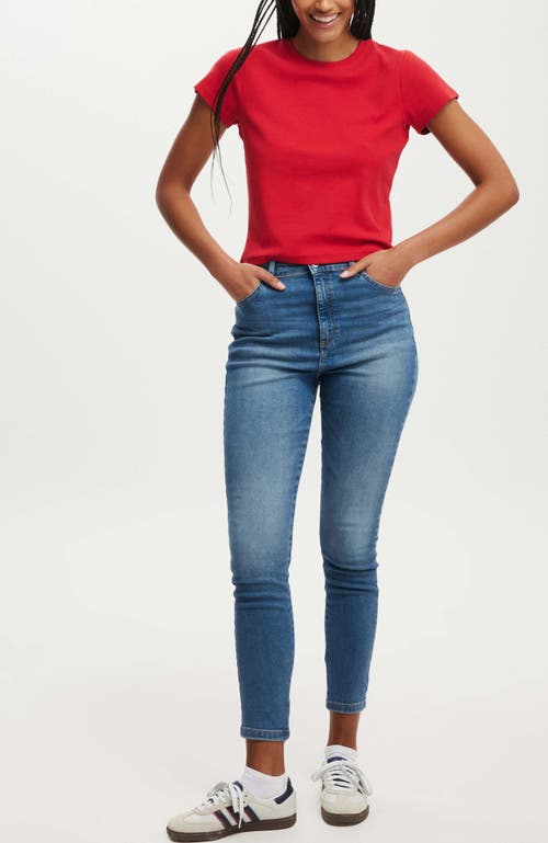 Cotton On Curvy High Stretch Skinny Jean In Freshwater Blue