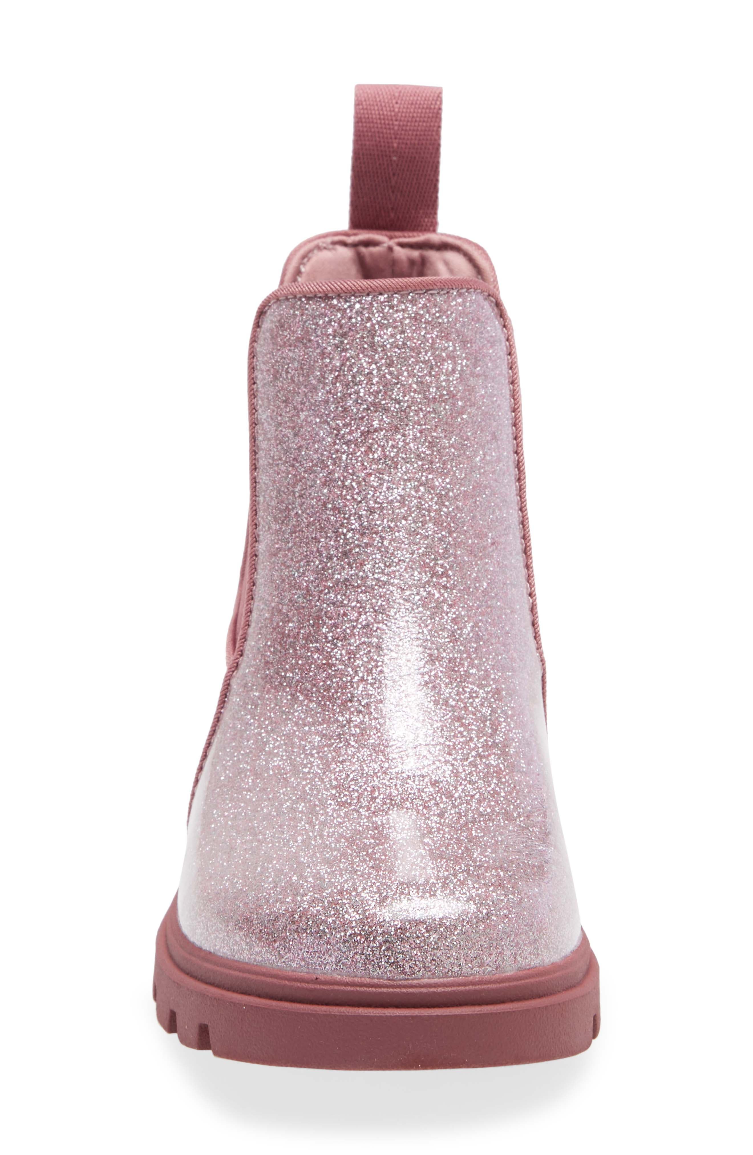 Kensington Treklite Glitter Chelsea Boot, Alternate, color, PINK GLITTER/ TEMPLE PINK