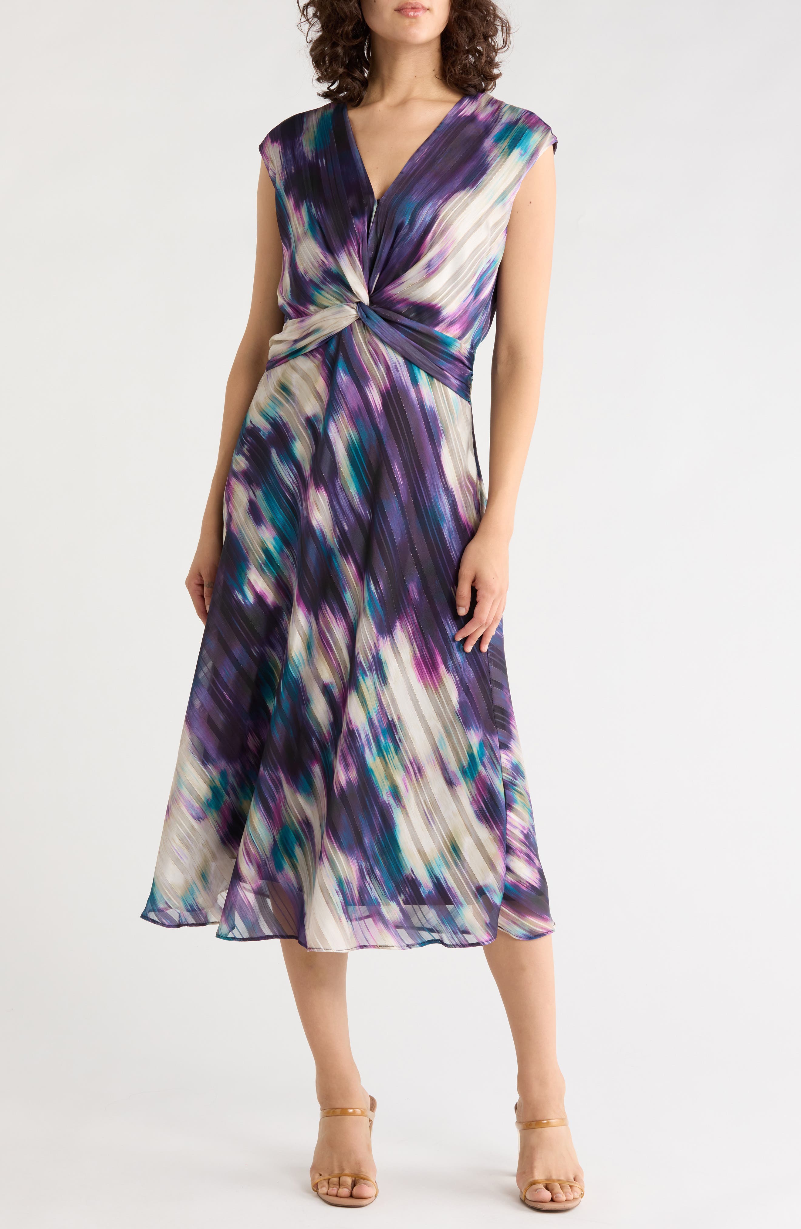 Knot Front Midi Dress