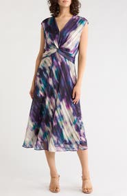 DKNY Knot Front Midi Dress