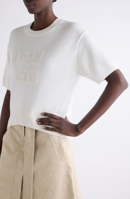Givenchy Kaschmirtop Mit 4g-detail In White/beige