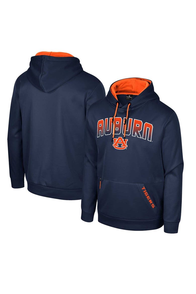 Men's Colosseum Navy Auburn Tigers Reese Pullover Hoodie, Main, color, Navy