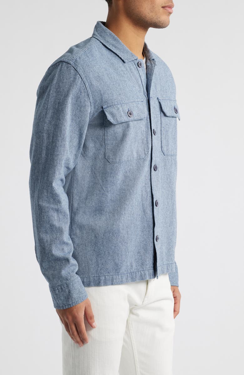 Rails Hayes Linen & Cotton Button-Up Shirt, Alternate, color, Blue Mirage