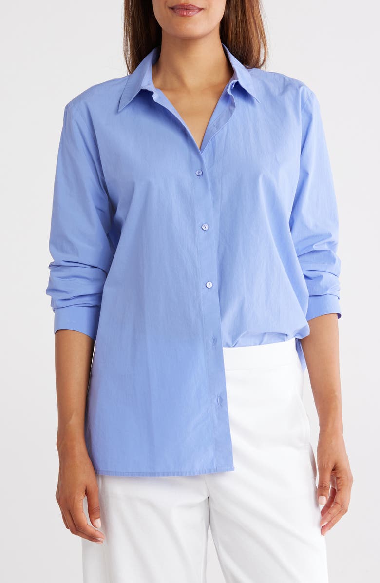 Eileen Fisher Organic Cotton Button-Up Shirt, Main, color, 