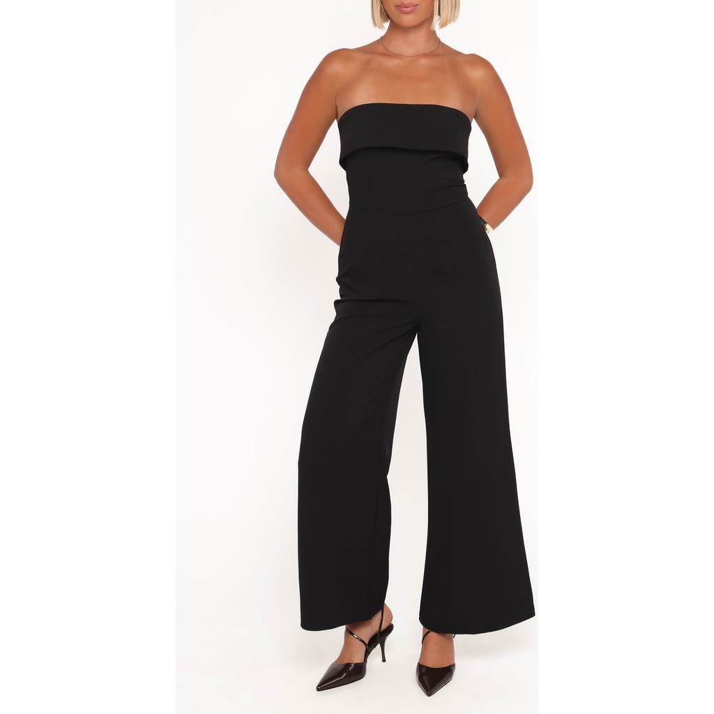 Petal And Pup Petal & Pup Danni Strapless Wide Leg Jumpsuit In Black