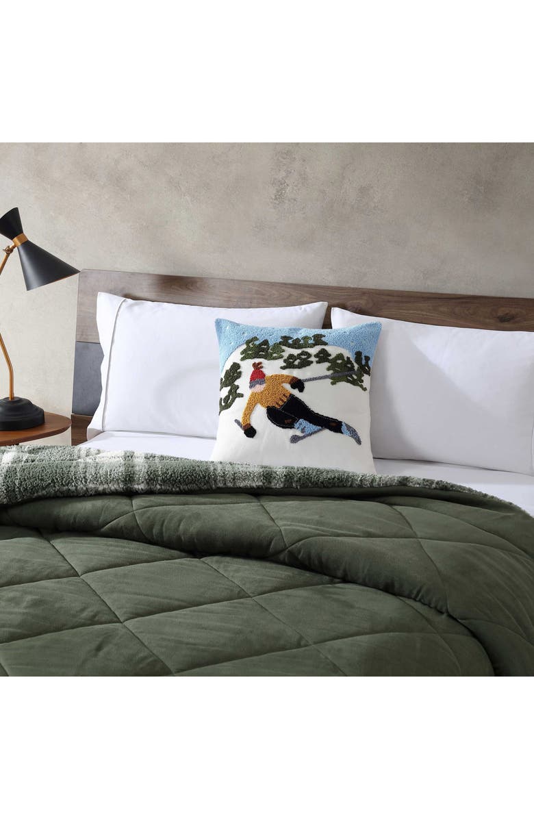 Eddie Bauer Ski Hills Accent Pillow, Alternate, color, Medium / Dark Green