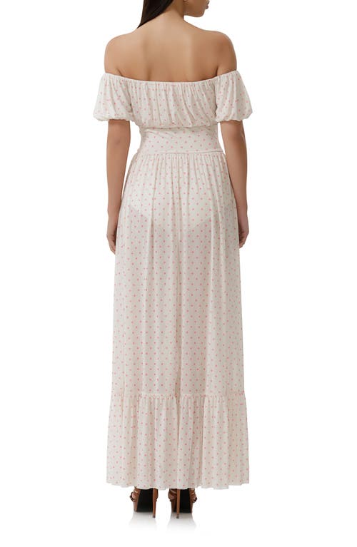 AFRM AFRM MORENO OFF THE SHOULDER MAXI DRESS
