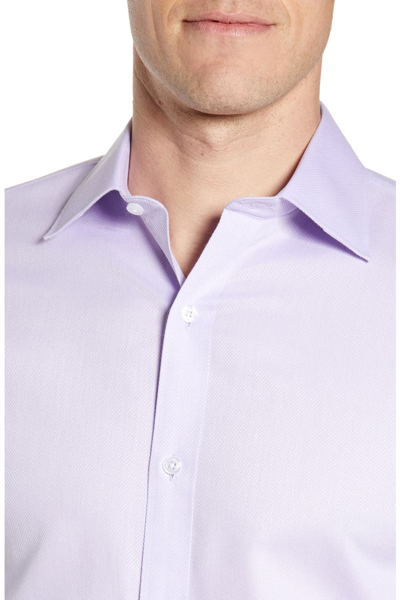 Slim Fit Textured Dress Shirt, Alternate, color, LAVENDER