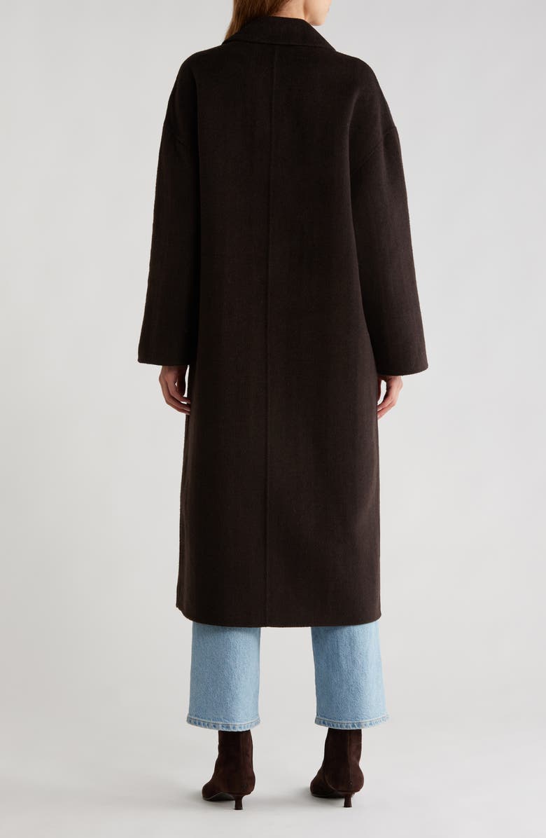 Reiss Lara Double Breasted Coat, Alternate, color, Chocolate Brown