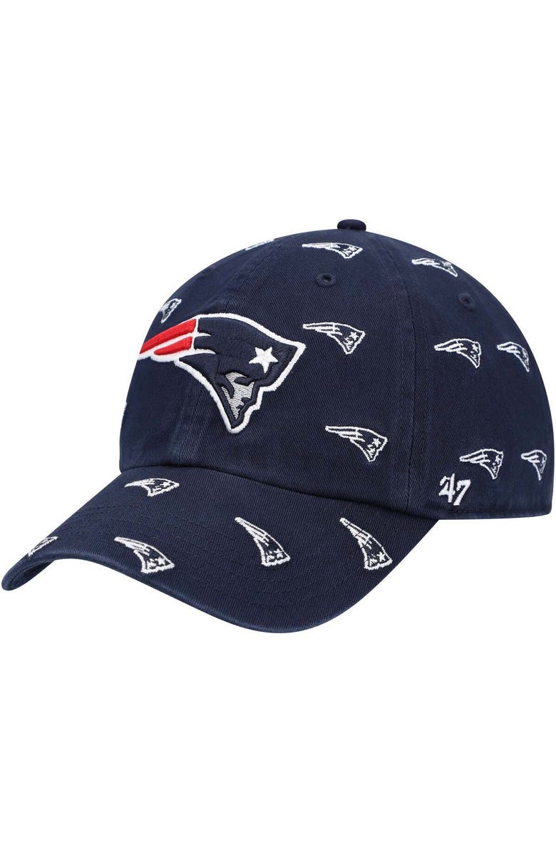 '47 Women's '47 Navy New England Patriots Confetti Clean Up Adjustable Hat, Main, color, 