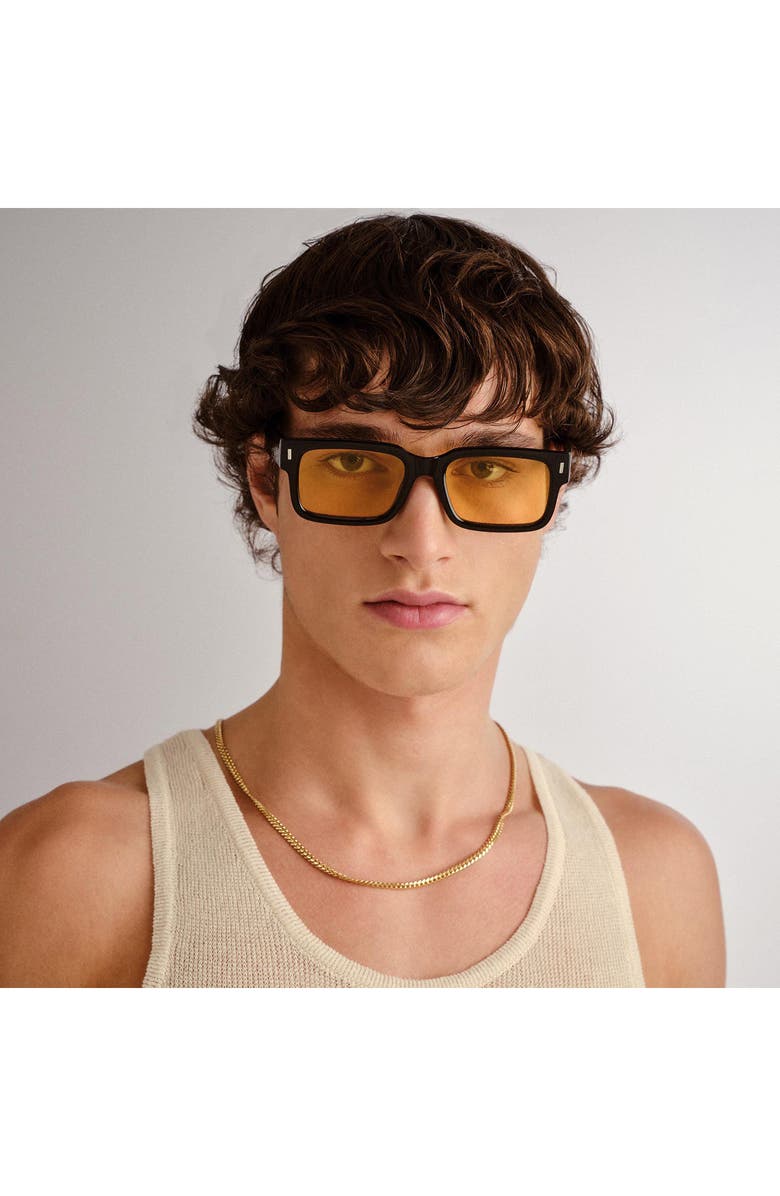 AIRE Castor 51mm D-Frame Sunglasses, Alternate, color, Black / Amber Tint