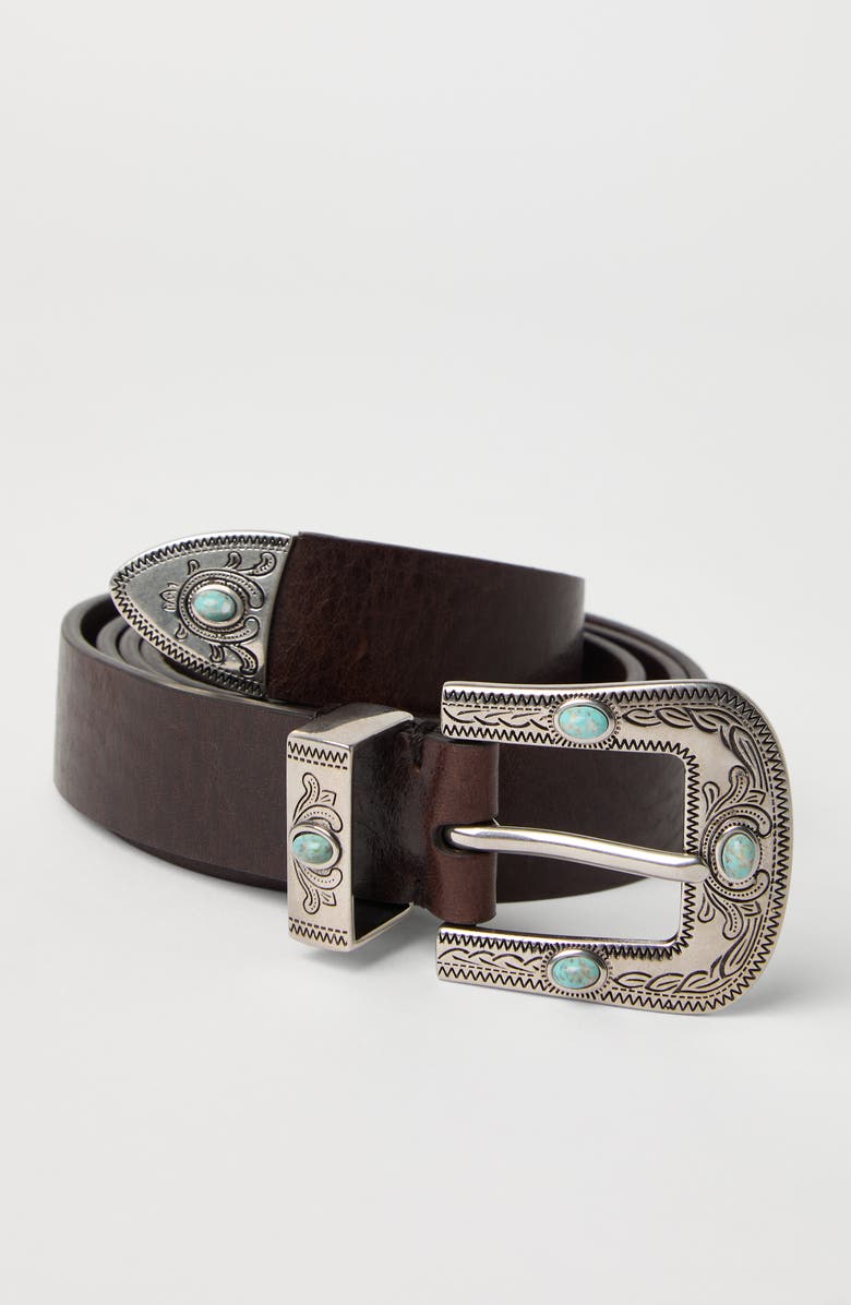 Brunello Cucinelli Belt with detailed buckle, Alternate, color, 