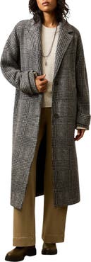 Faherty Atlantic Plaid Wool Blend Coat