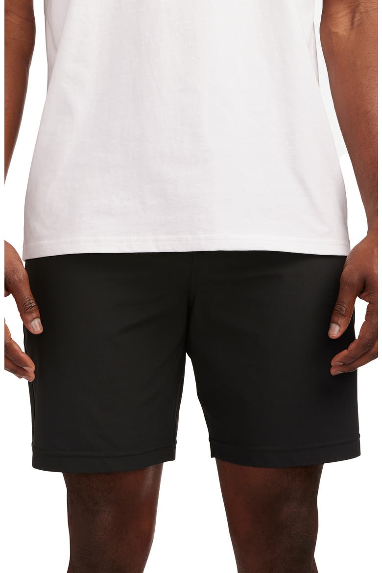 Performance Flat Front Golf Shorts, Main, color, BLACK