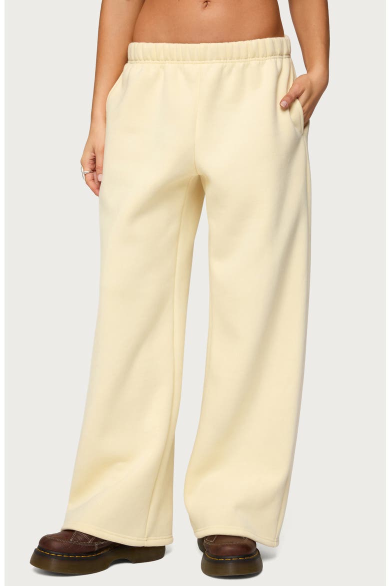 Jaylie Wide Leg Sweatpants, Main, color, LIGHT-YELLOW